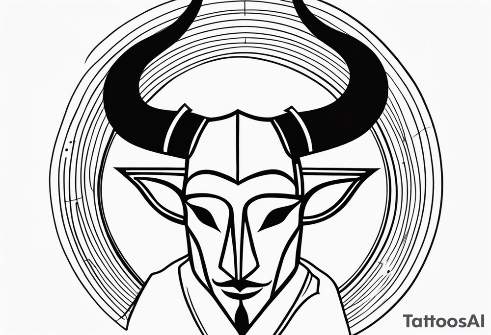 Anonymous with horns tattoo idea