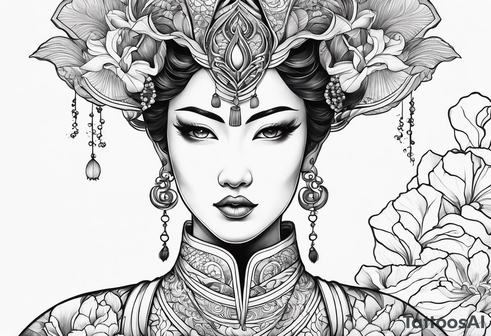 Goddess iris tattoo idea