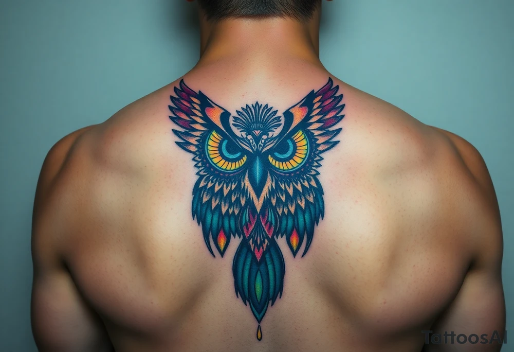 Majestic owl tattoo idea