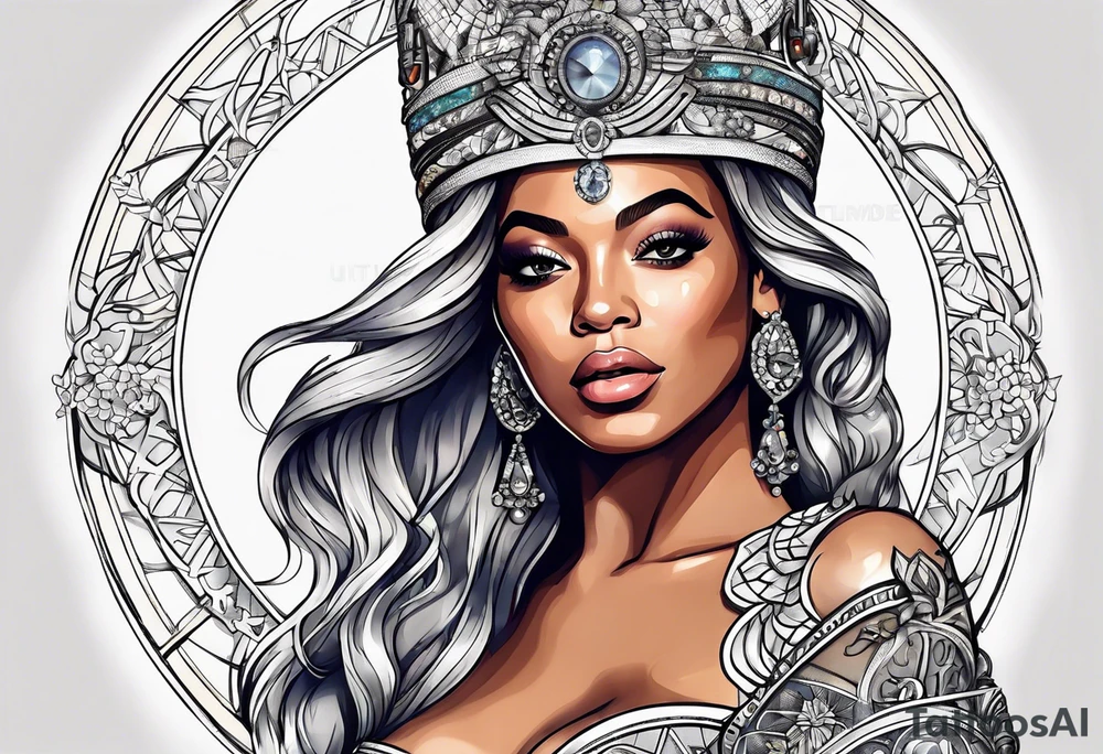 Beyoncé as the Libra zodiac sign tattoo idea