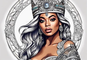 Beyoncé as the Libra zodiac sign tattoo idea