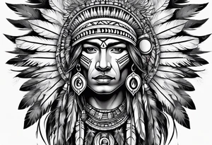Native American Christian tattoo idea