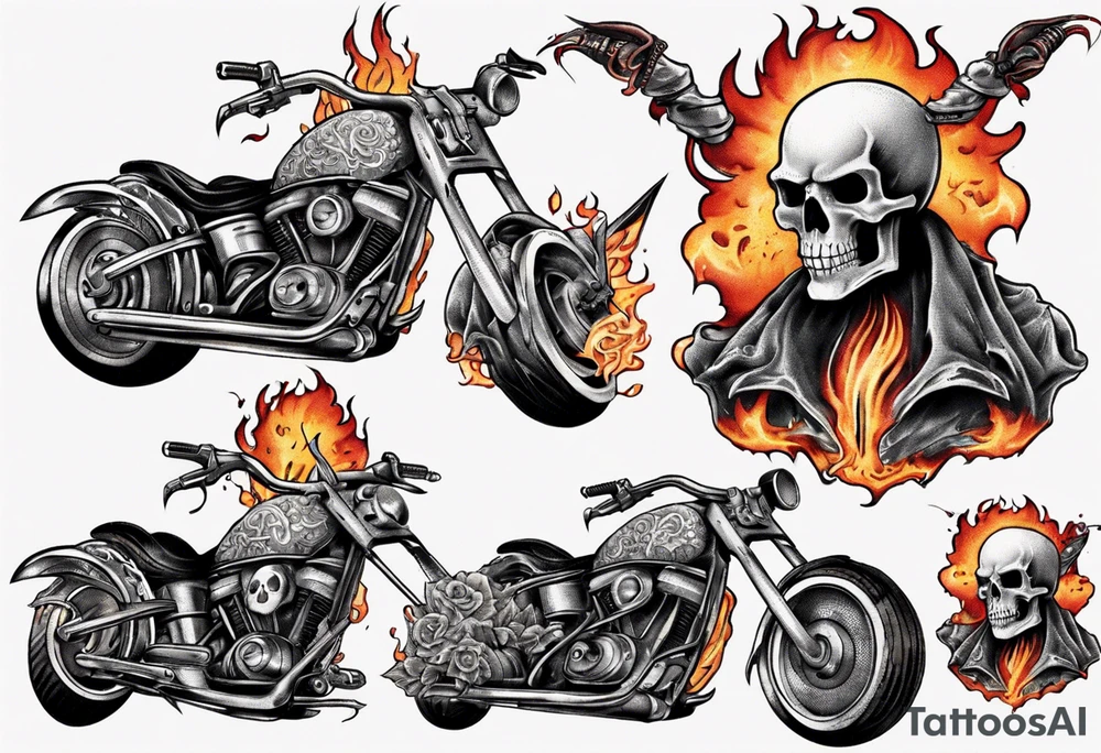 ghost rider tattoo idea
