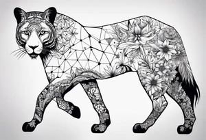 Constellation, animal snow , géométric , flower tattoo idea