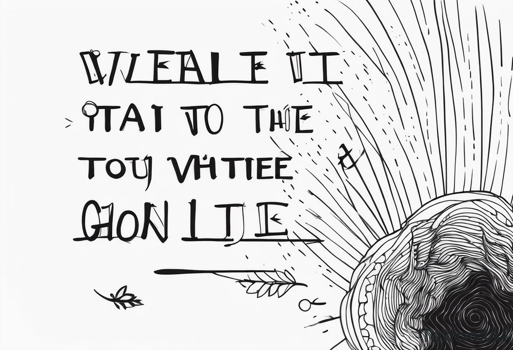 Deep quote tattoo idea