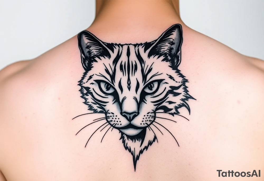 black cat tattoo idea