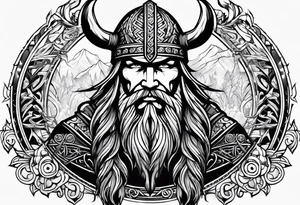 viking hunter tattoo idea