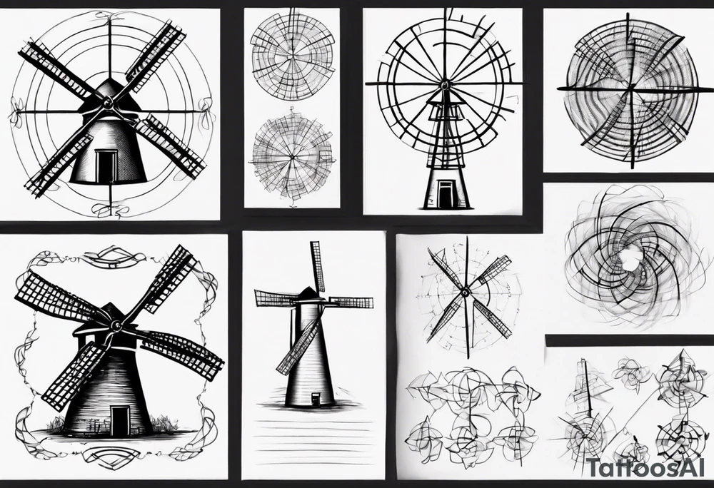 Friendship graph mathematically correct with a prime knot 6,1, dutch windmill graph that is cute tattoo idea