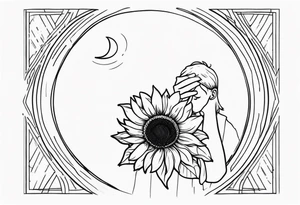 sad boy with sunflower tattoo idea