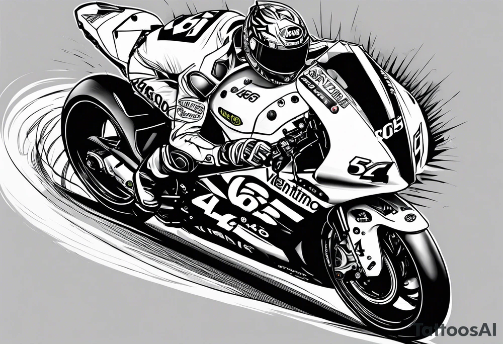 Valentino Rossi 46 tattoo idea