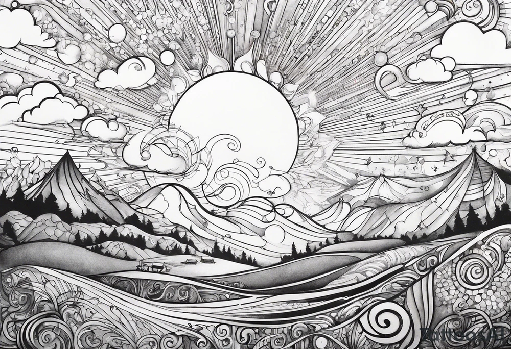 A Champagne supernova in the sky tattoo idea