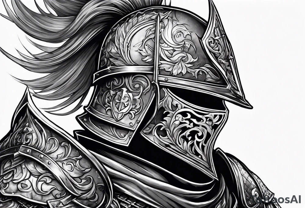knight with heavy armor tattoo idea