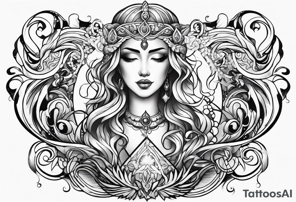 small, Aquarius tattoo idea
