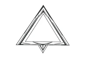 I want triangle. Spirit mind and body. Three triangles with same width and height. The first will be slightly offset to the right and the second slightly busunuty down tattoo idea