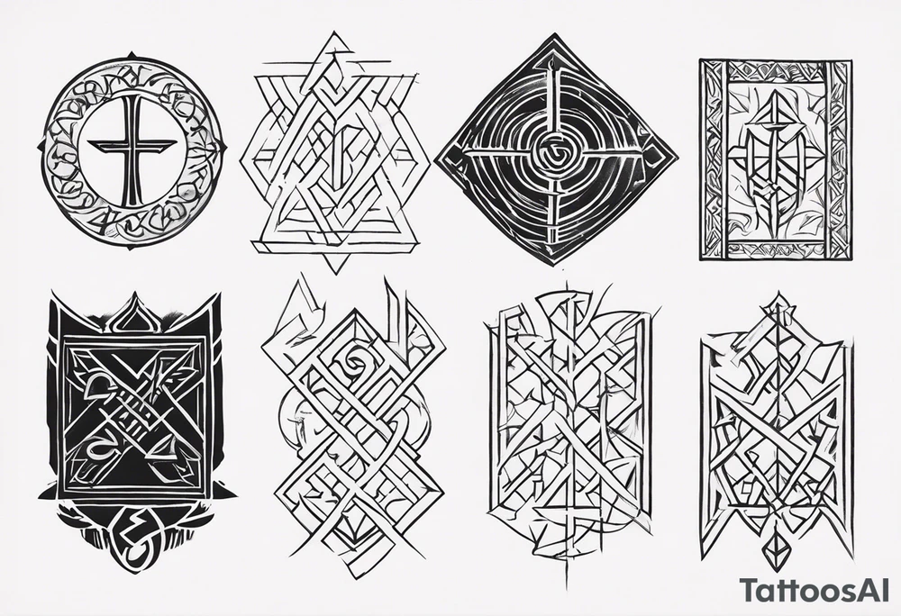 Ancient Norse runes inscribed along your forearm or wrist, symbolizing wisdom, strength, and guidance from the Hávamál. You could select a few verses that have resonated with you and represent your own values. tattoo idea