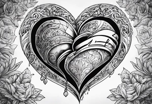 Broken Heart that says Never Say Never tattoo idea