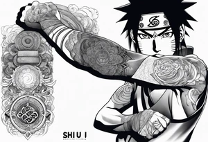 Shisui uchiha tattoo on arm tattoo idea