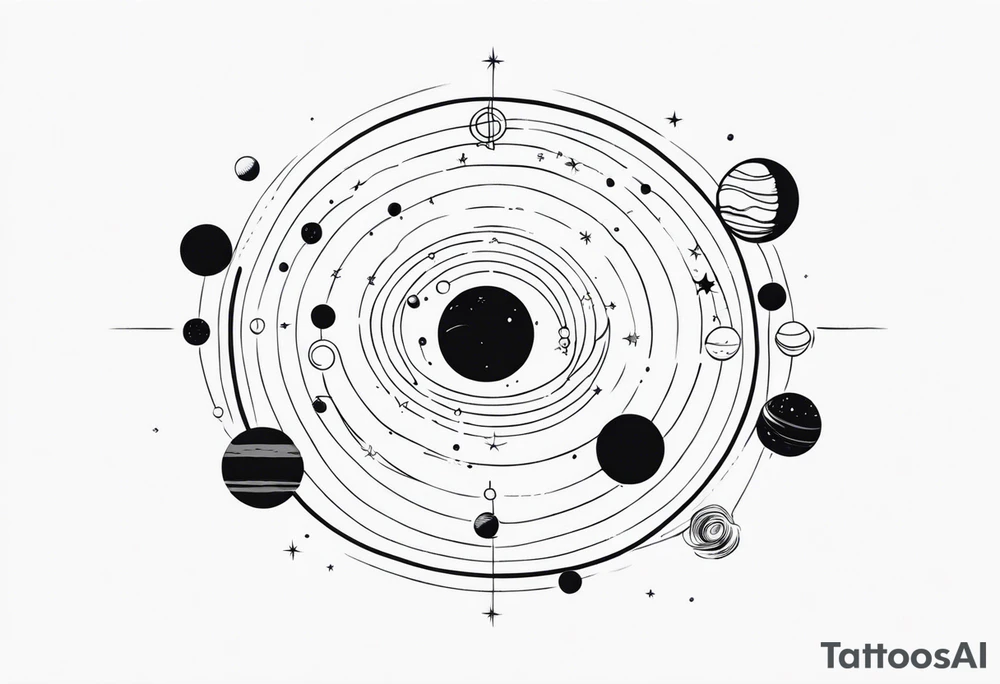 Solar system tattoo idea
