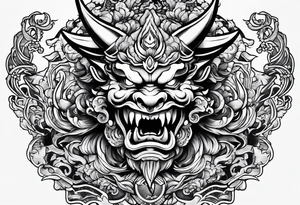 Oni demon tattoo idea