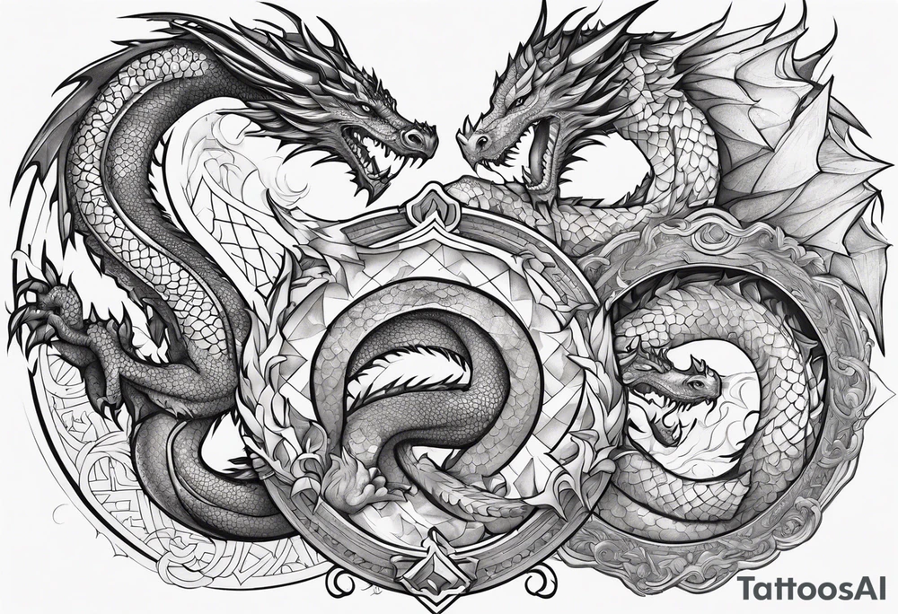 Variety dragons flash sheet tattoo idea
