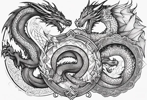 Variety dragons flash sheet tattoo idea