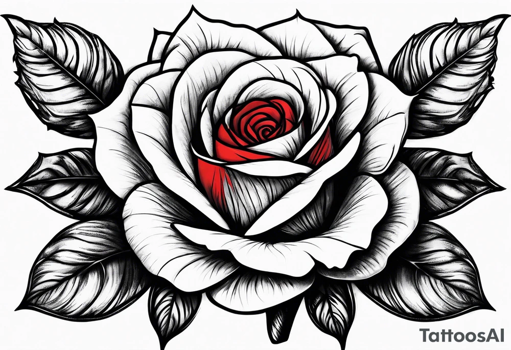 a red rose with thorns tattoo idea