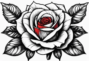 a red rose with thorns tattoo idea