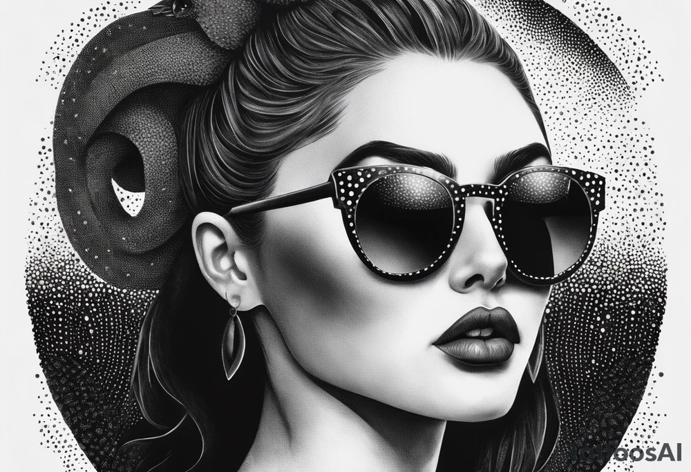 woman with big titts, capricorn with sunglasses tattoo idea