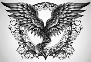 DNA helix made from angel wing.
add leaf tattoo idea