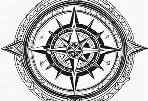 Compass arrow tattoo idea