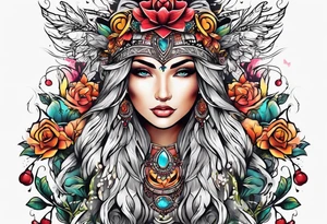 Love, source, abundance tattoo idea
