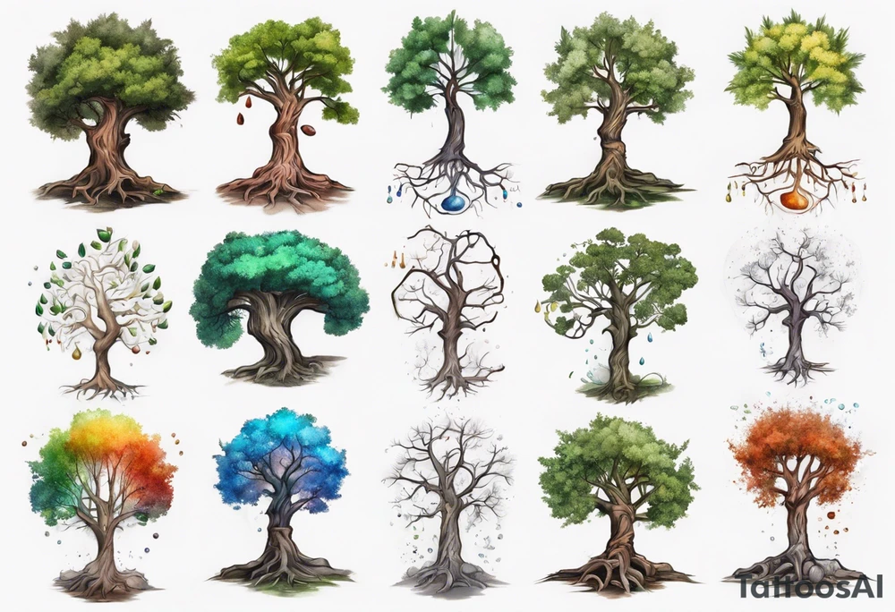 A chemistry tree tattoo idea