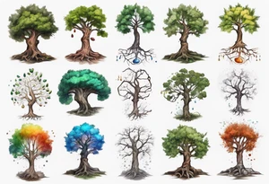 A chemistry tree tattoo idea