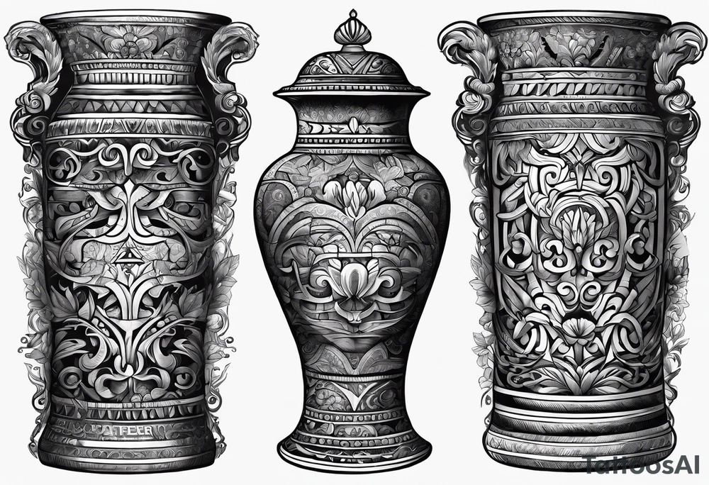 drawing ancient vase tattoo idea