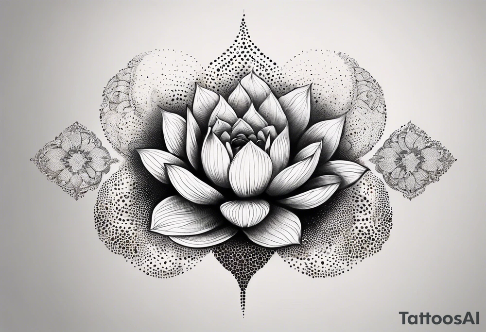 Snake with lotus flower tattoo idea