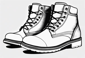 Outline the boot of the region of  Calabria map tattoo idea