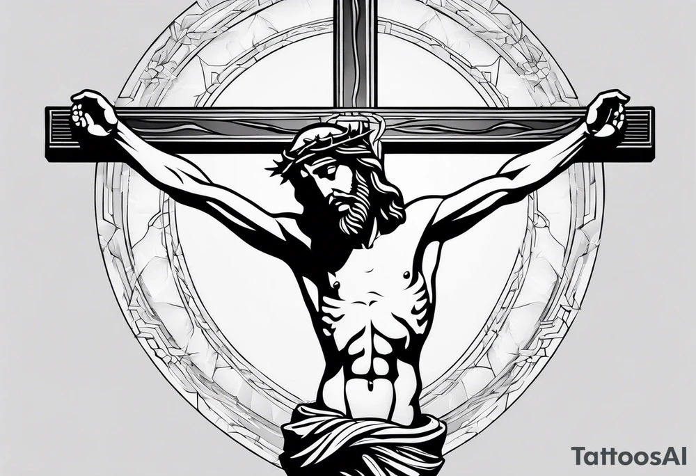 Jesus on the cross tattoo idea