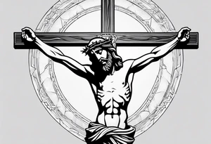 Jesus on the cross tattoo idea
