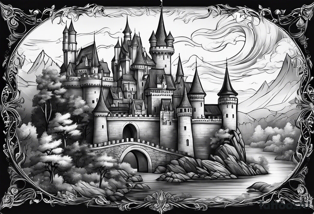 castle tattoo idea