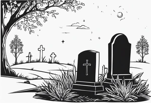Gravestone without cross tattoo design tattoo idea