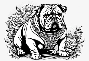 Bull dog
sand blasting 
Abseiler tattoo idea