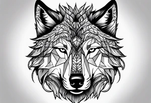 Alpha wolf tattoo idea