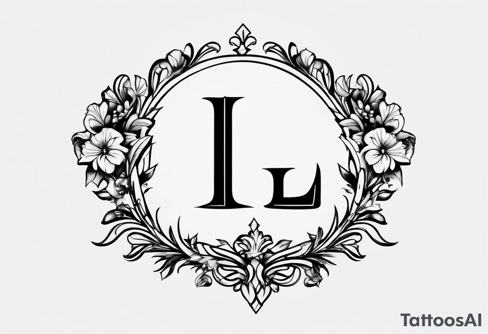 Two small letters L tattoo idea