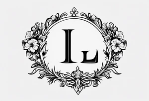 Two small letters L tattoo idea