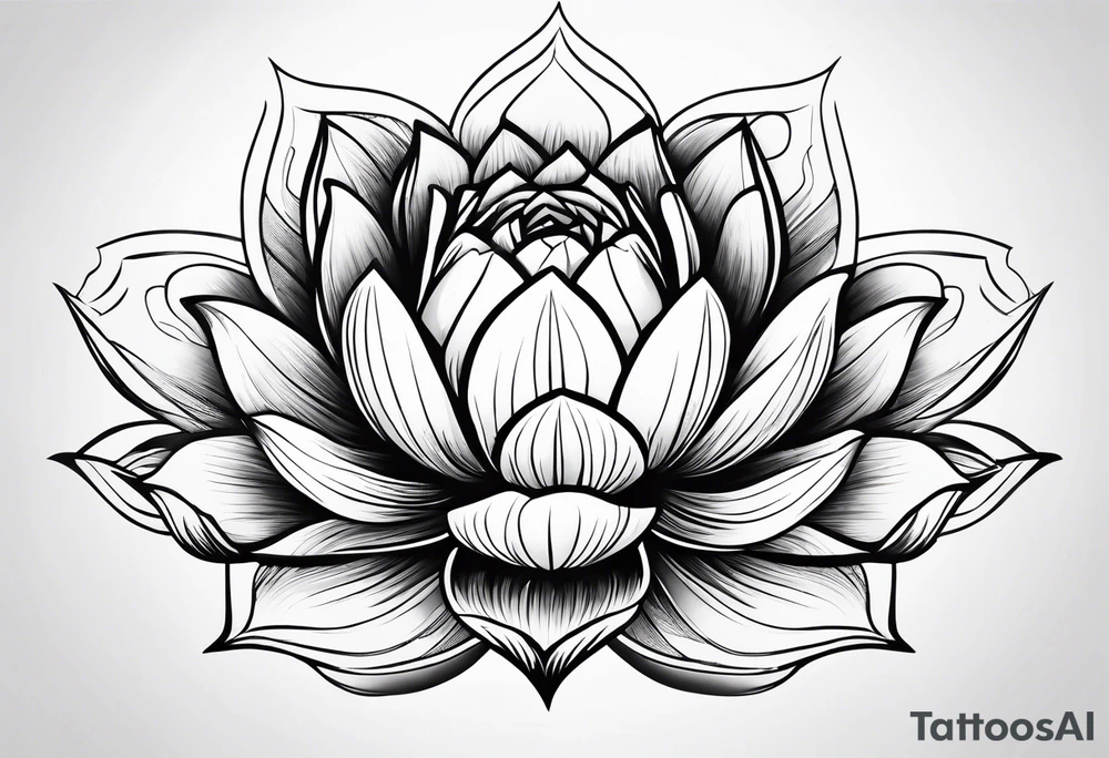 gemstone lotus flower tattoo idea