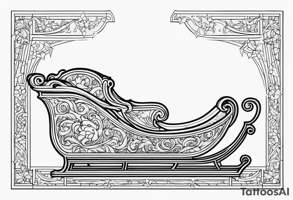 santa sleigh tattoo idea