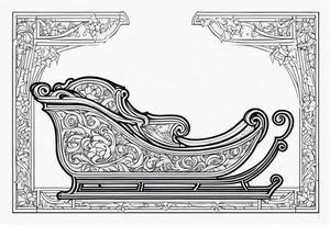 santa sleigh tattoo idea