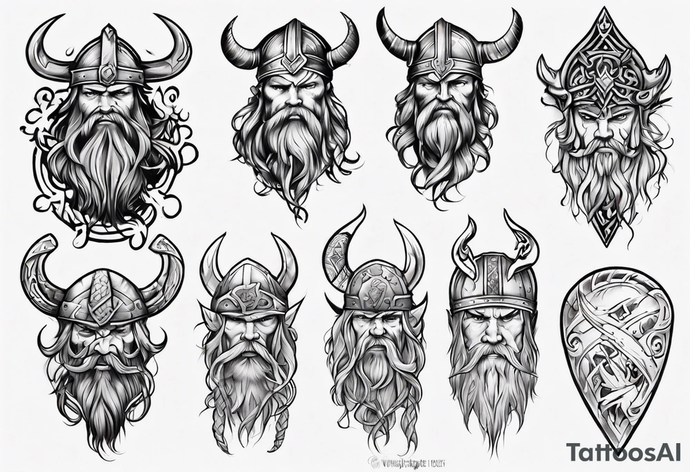 viking sleeve tattoo tattoo idea