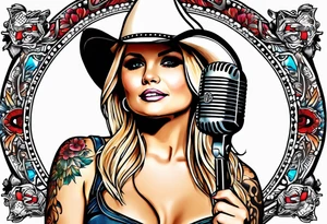 Miranda lambert with microphone tattoo idea