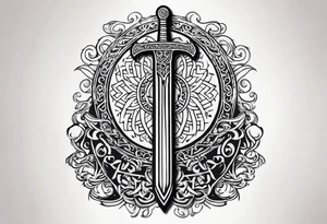 Viking sword Valhalla death tattoo idea